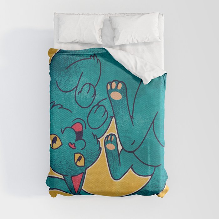 Kitten Laughing Out Loud Duvet Cover