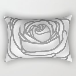 White Rose Rectangular Pillow