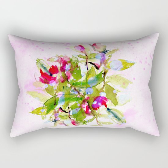 watercolors abstract bouquet Rectangular Pillow