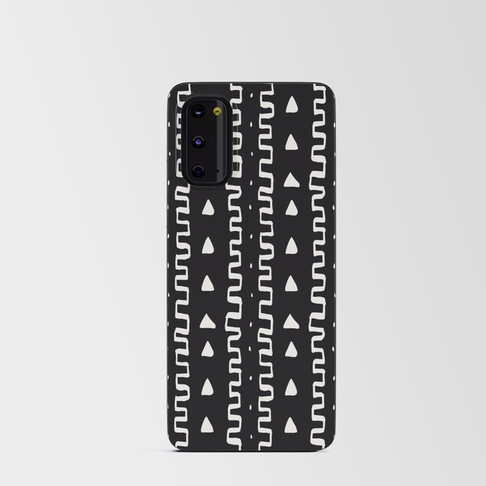 Merit Mud Cloth Black and White Triangle Pattern Android Card Case