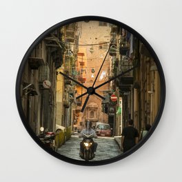 Neapolitan Moto Wall Clock | Motorbike, Moto, Napoli, Moped, Street, Backstreet, Italian, Italy, Streetlife, Photo 