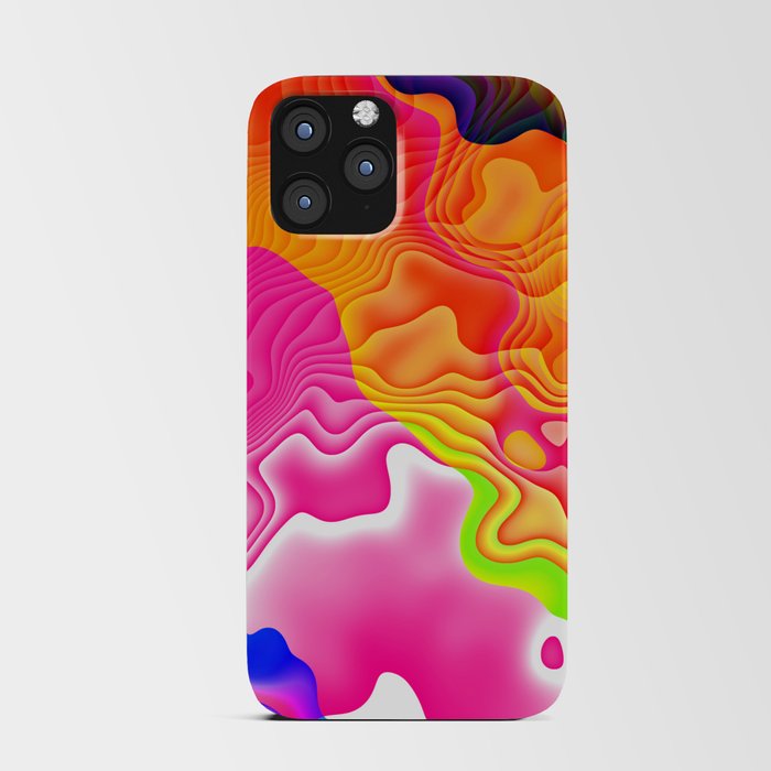 Vivid Neon shapes iPhone Card Case