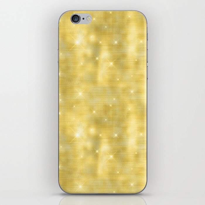 Glam Yellow Diamond Shimmer Glitter iPhone Skin