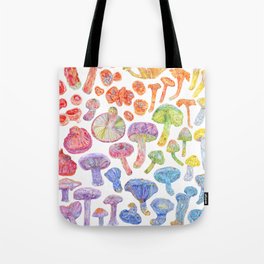 Wild Mushroom Rainbow Tote Bag