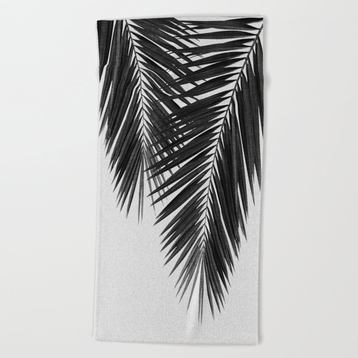 Palm Leaf Black & White II Beach Towel
