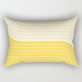 Two Tone Line Curvature V Rectangular Pillow