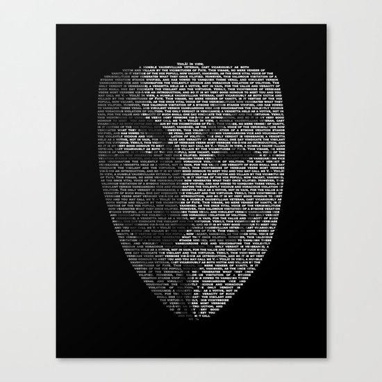 ...You May Call Me 'V' – So who's Anonymous? Canvas Print