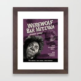 Werewolf Bar Mitzvah Spooky Scary Framed Art Print