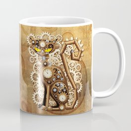 Steampunk Cat Vintage Style Coffee Mug