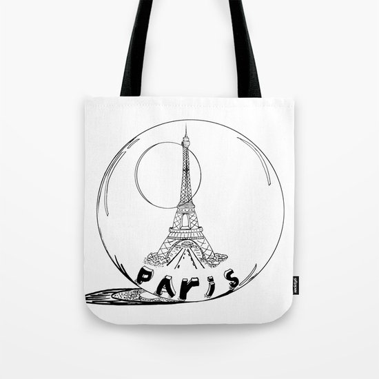paris in a glass ball Tote Bag