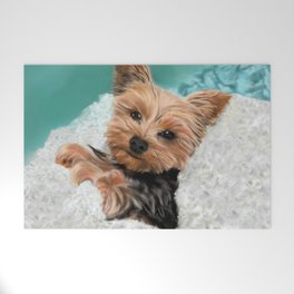 Chewie the Yorkie Welcome Mat