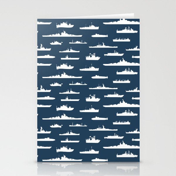 Battleship // Navy Blue Stationery Cards