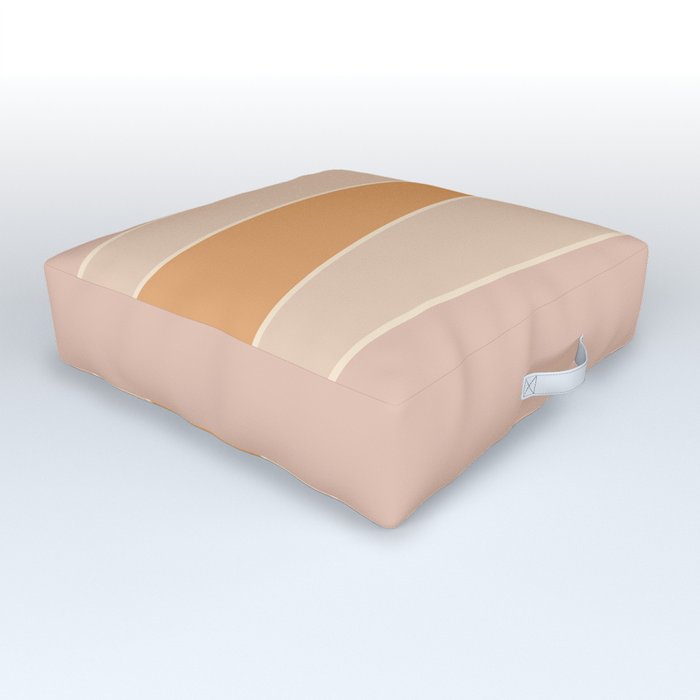 Hazelnut Color Block Outdoor Floor Cushion By Midcenturymodern