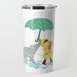 boy & elephant Travel Mug