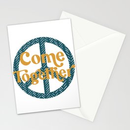 Come Together Peace Sign Stationery Cards