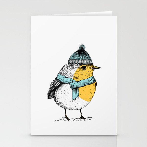 Winter bird Stationery Cards