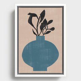 Modern Vase with Plants No.7 Framed Canvas