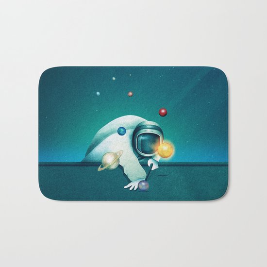 Astronaut Billards Bath Mat