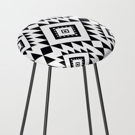 Black and white tartan plaid Counter Stool