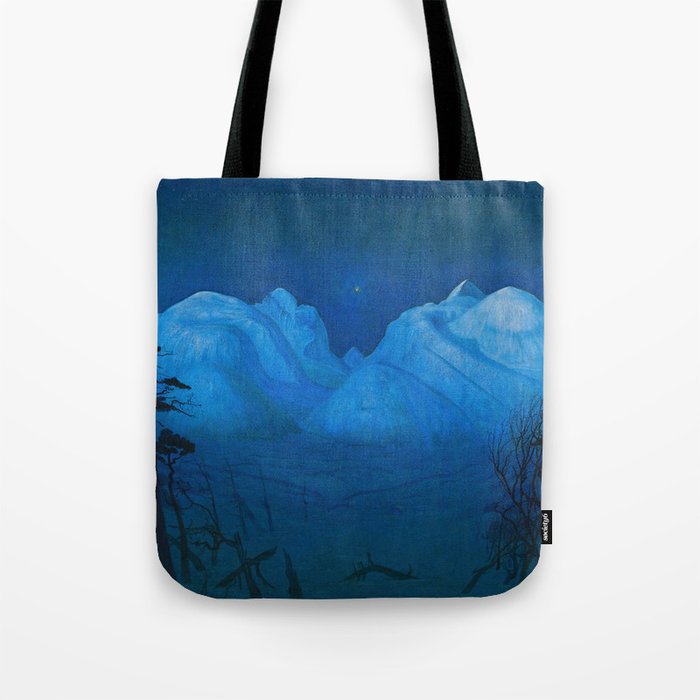 Harald Sohlberg Winter Night in the Mountains Tote Bag