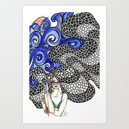Copacabana Girl Art Print