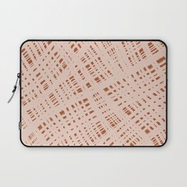 Rough Weave Abstract Burlap Painted Pattern in Salmon Terracotta Rust Clay Laptop Sleeve