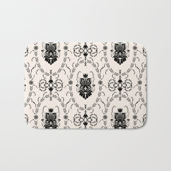 Seamless wallpaper background floral vintage Bath Mat