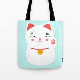 Lucky happy Japanese cat Tote Bag