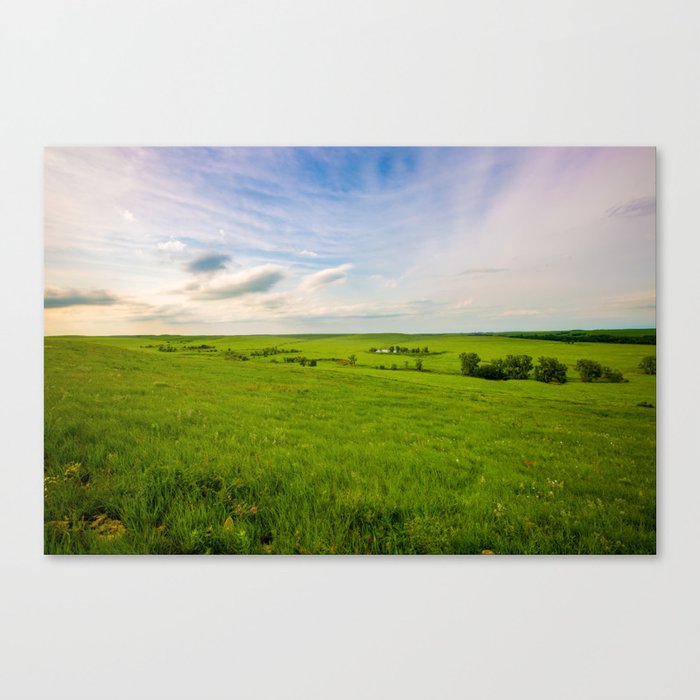 Land of the Tallgrass - Spring in the Flint Hills of Kansas Canvas Print