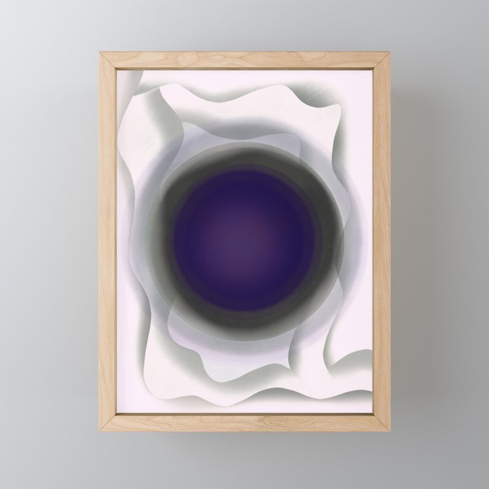 Purple nucleus Framed Mini Art Print