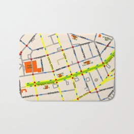Tel Aviv map - Rothschild Blvd. Hebrew Bath Mat | Urban, Fun, Telaviv, Graphicdesign, World, Home, Pattern, Tlv, Holyland, Travel 