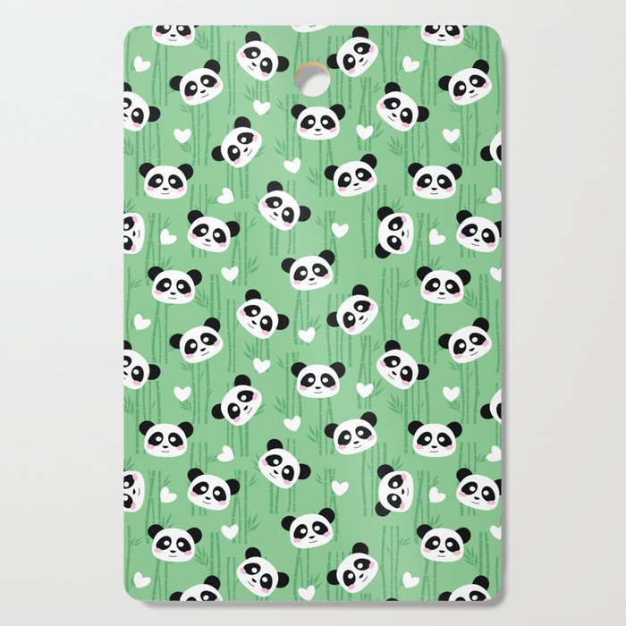 Kawaii Panda with Bamboo Cutting Board