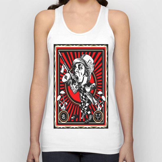 Hatter Red Unisex Tank Top