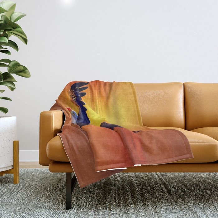 Eagle at sunset Throw Blanket