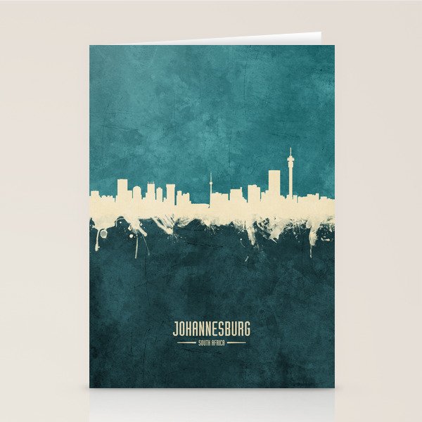 Johannesburg South Africa Skyline Stationery Cards by artPause
