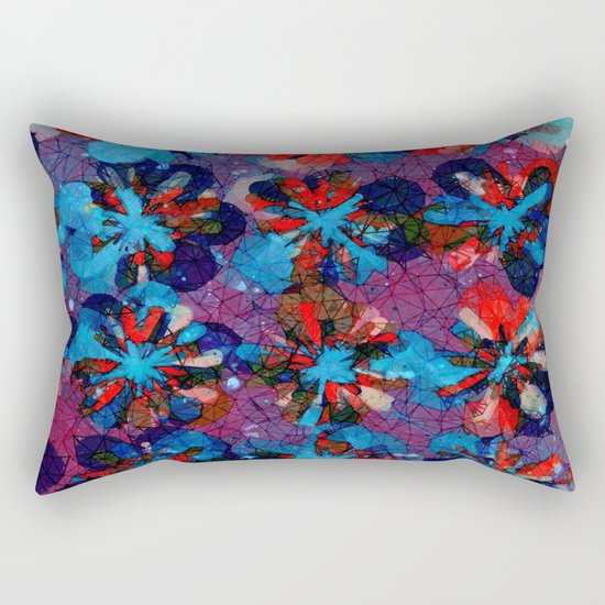 Abstract Flower Pattern Rectangular Pillow