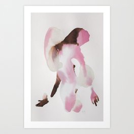 Body Study - Pink / Watercolor Art Print