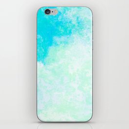 Pastel turquoise blue iPhone Skin