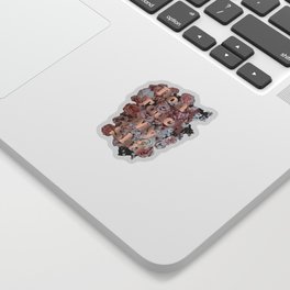 Don't Touch My Shit Floral Rose Gold Sticker