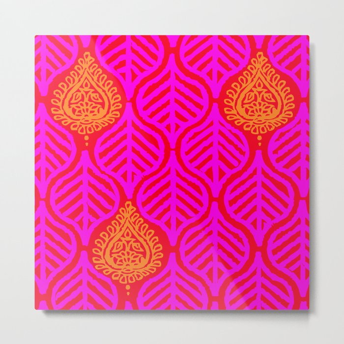 PLANTAIN PALACE - RED/PINK/ORANGE Metal Print