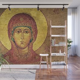 Antique Russian Icon Virgin Mary Wall Mural