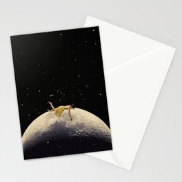 Chill at the Moon Stationery Card