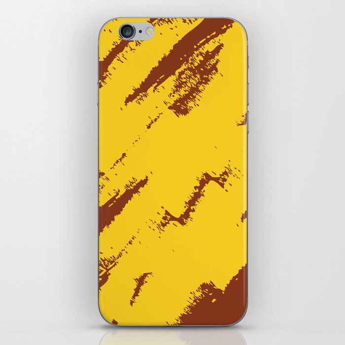 Abstract Charcoal Art Orange Yellow iPhone Skin