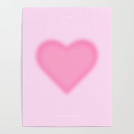 Baby Pink Aura Heart - Love Poster