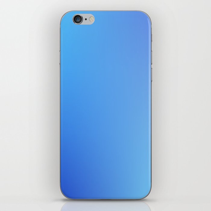 99 Blue Gradient 220506 Aura Ombre Valourine Digital Minimalist Art iPhone Skin