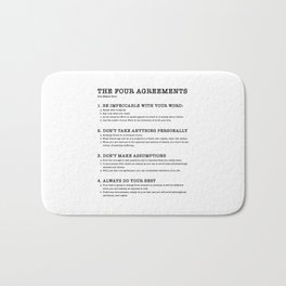 The Four Agreements - Don Miguel Ruiz  Bath Mat | Donmiguelruiz, Integrity, Quotes, Writer, Curated, Graphicdesign, Wisdom, Emotioans, Famousquotes, Book 