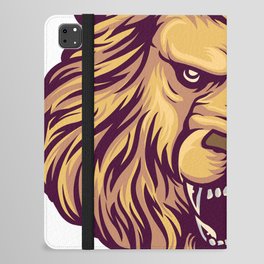 Angry Wild Lion Head iPad Folio Case