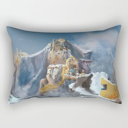 Castle up into the mountains Rectangular Pillow