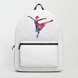 Ballerina Girl Colorful Watercolor Backpack | Watercolor, Girls, Giftforher, Performer, Women, Artwork, Ballerina, Dance, Digital, Dancing 