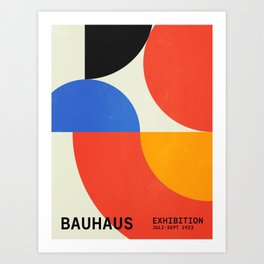 BAUHAUS 02: Exhibition 1923 | Mid Century Series  Art Print | Graphicdesign, Modern, Art, Boho, 70S, European, Mid Century, Bauhaus, Retro, Abstract 
